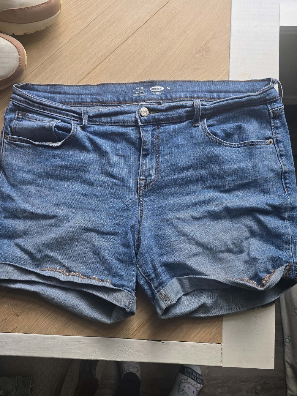 Old Navy Classic Blue Denim Roll-Cuff Shorts